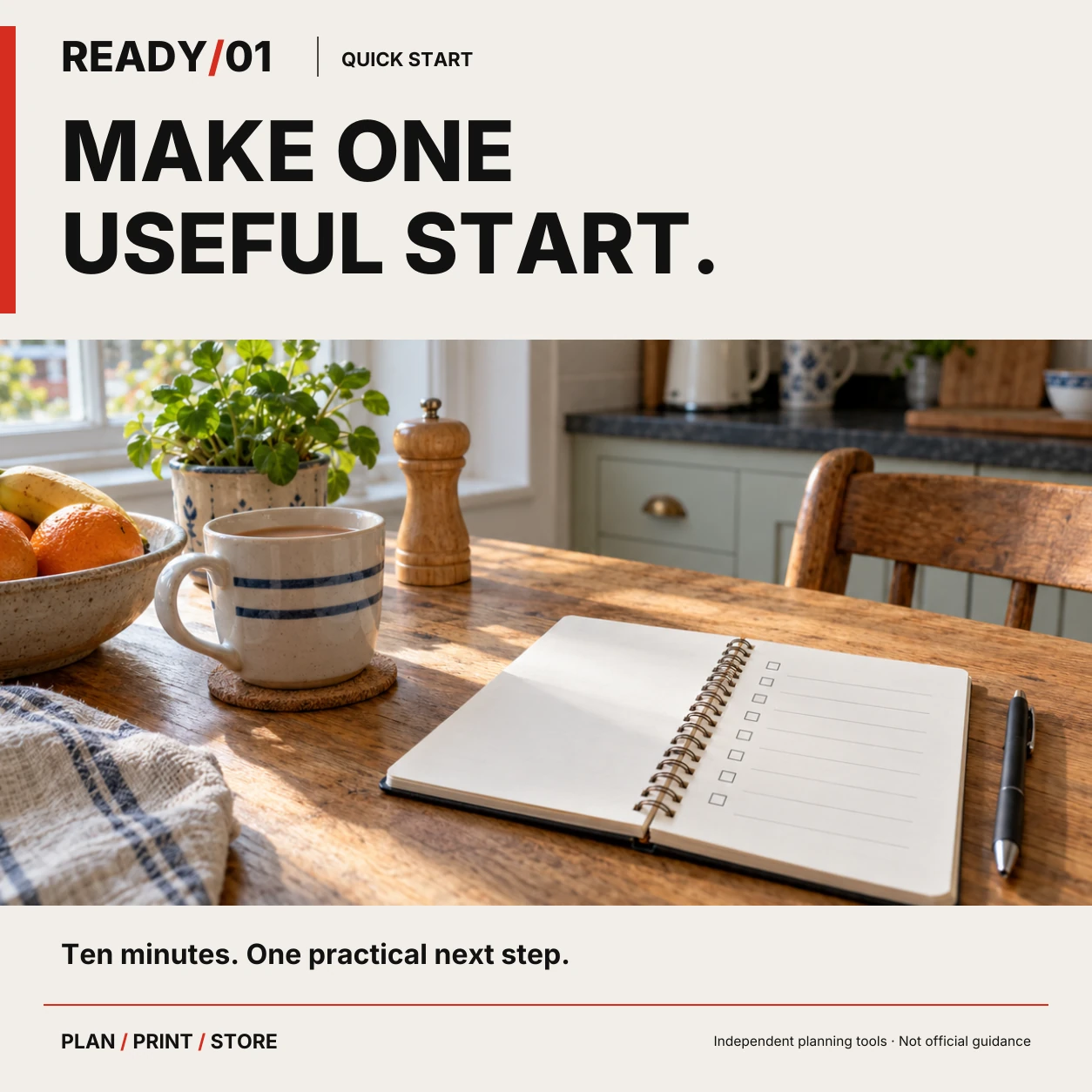 MAKE ONE USEFUL START.